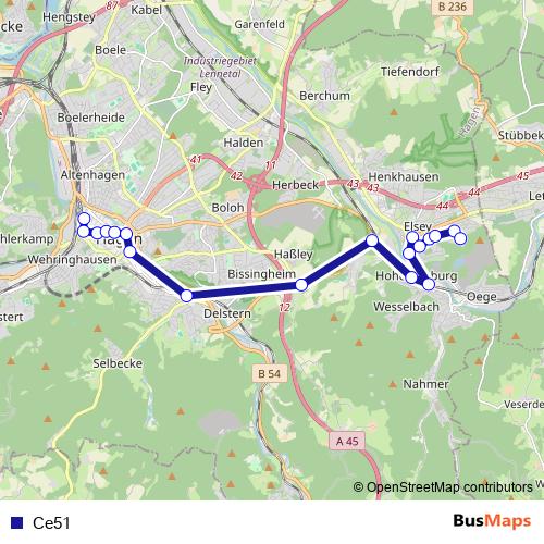 Ce51 bus Line Map