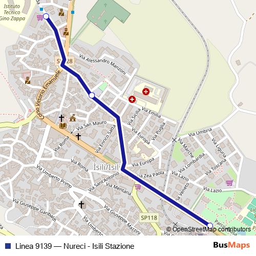 Linea 9139 bus Line Map