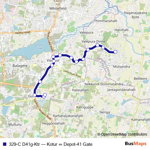 329-C D41g-Ktr bus Line Map