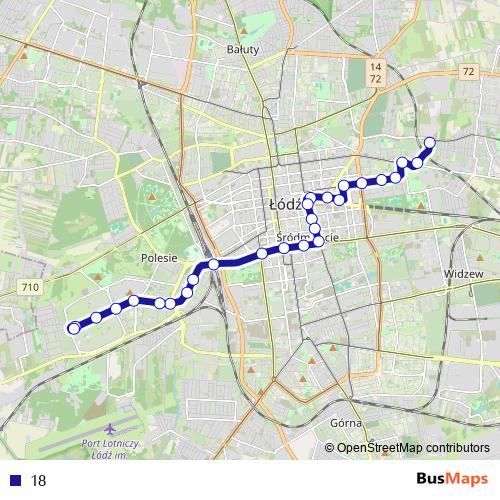 18 tram Line Map