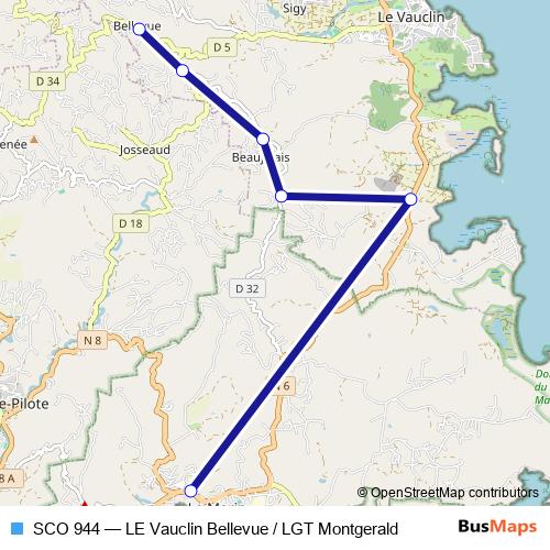 SCO 944 bus Line Map