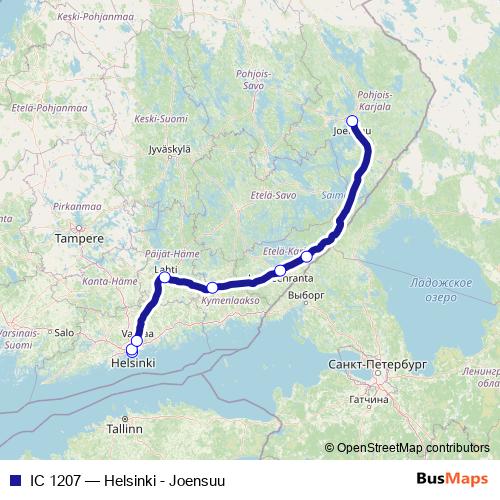 IC 1207 rail Line Map