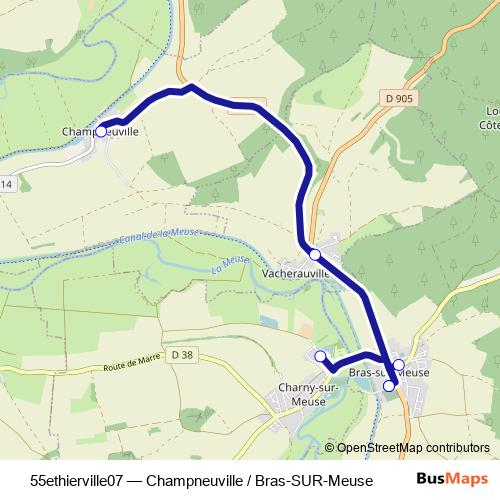 55ethierville07 bus Line Map