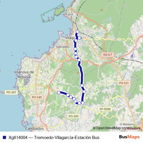 Xg814004 bus Line Map