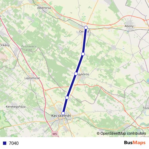 7040 rail Line Map