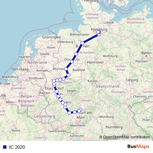 IC 2020 rail Line Map
