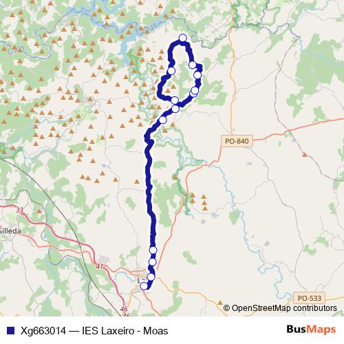 Xg663014 bus Line Map