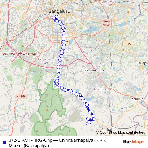 372-E KMT-HRG-Cnp bus Line Map