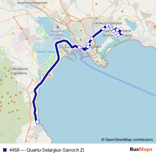 4458 bus Line Map