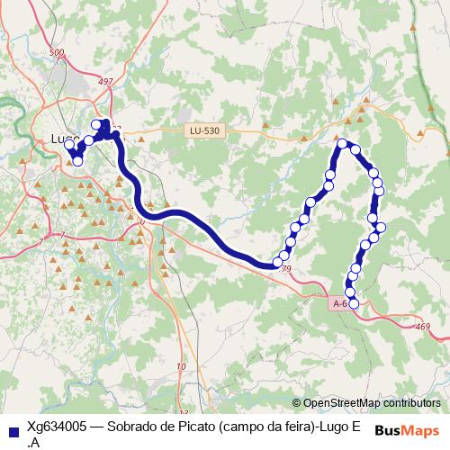 Xg634005 bus Line Map