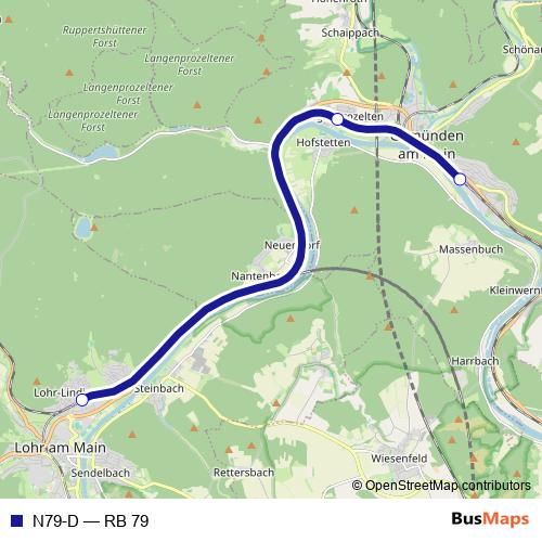 N79-D rail Line Map