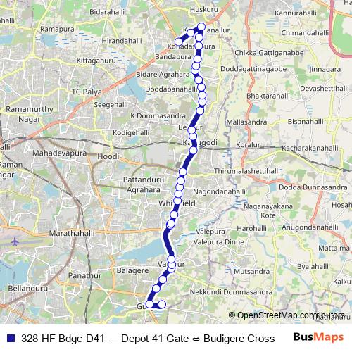 328-HF Bdgc-D41 bus Line Map