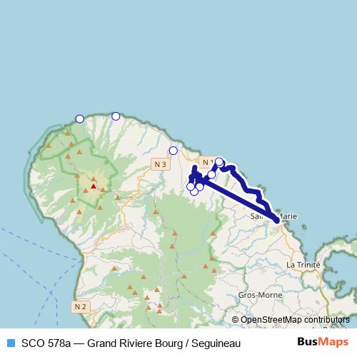 SCO 578a bus Line Map
