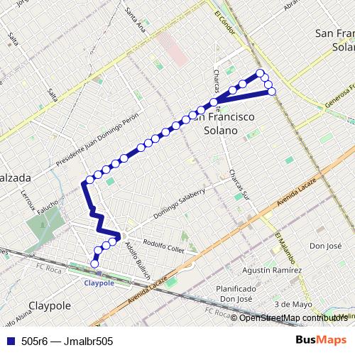 505r6 bus Line Map