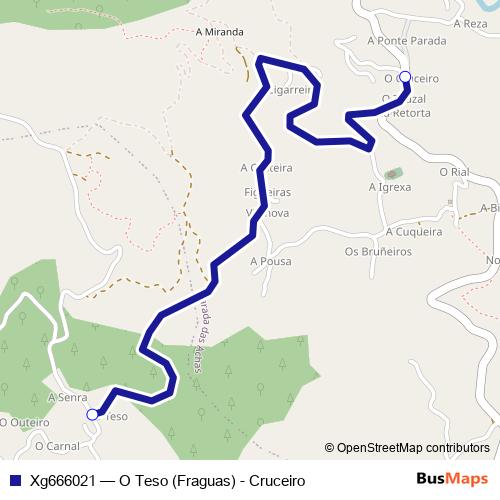Xg666021 bus Line Map
