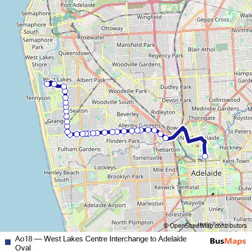 Ao18 bus Line Map