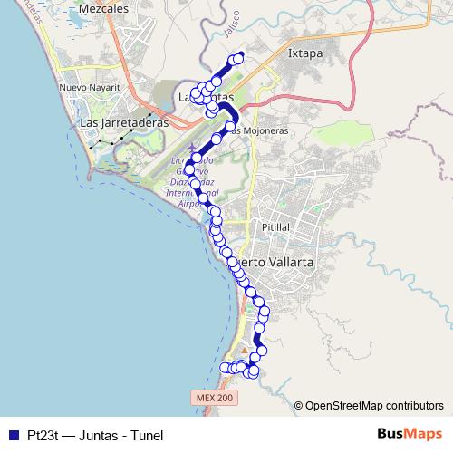 Pt23t bus Line Map
