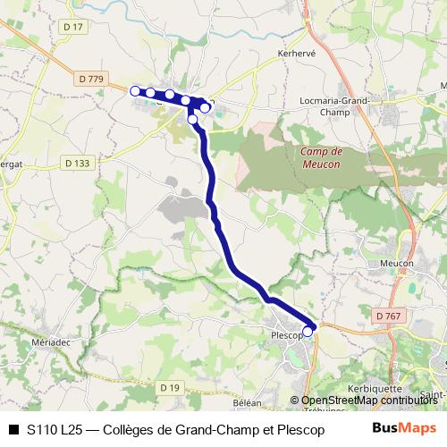 S110 L25 bus Line Map