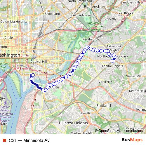 C31 bus Line Map