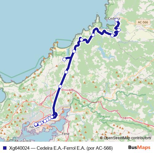 Xg640024 bus Line Map