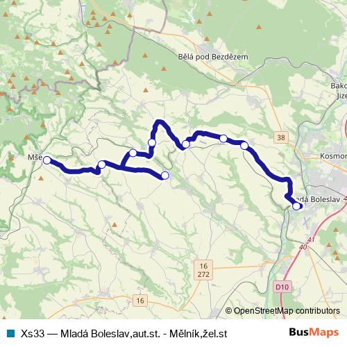 Xs33 bus Line Map