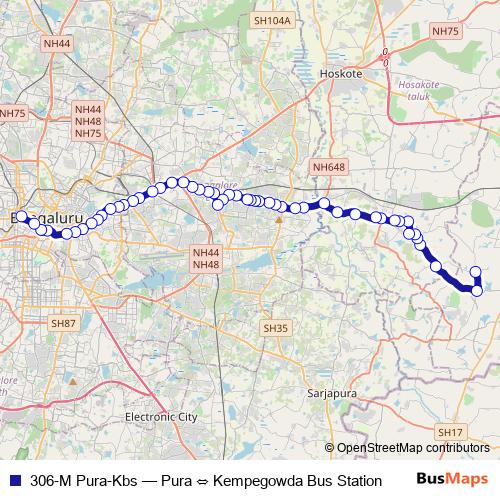 306-M Pura-Kbs bus Line Map