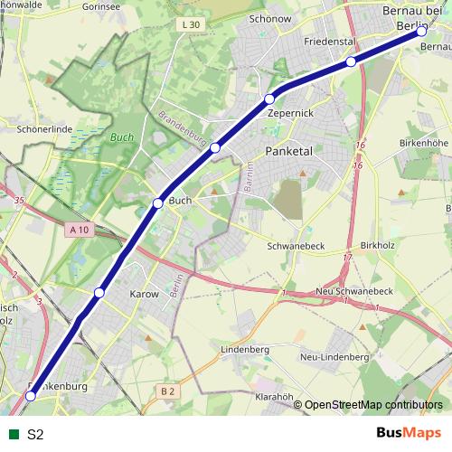 S2 rail Line Map