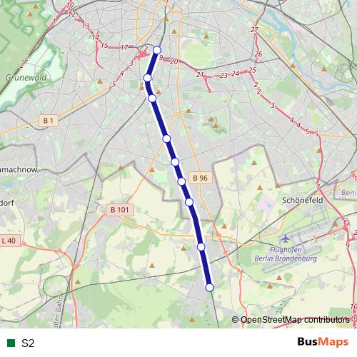S2 rail Line Map
