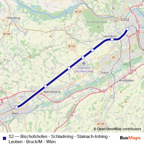 S2 rail Line Map
