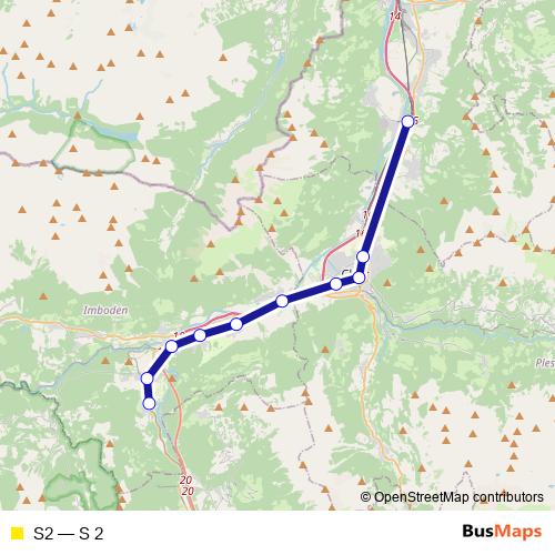 S2 rail Line Map