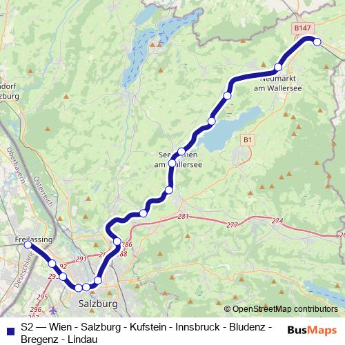 S2 rail Line Map