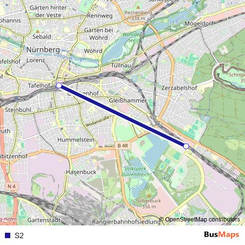 S2 rail Line Map