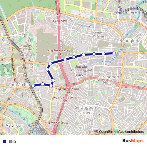 88b bus Line Map