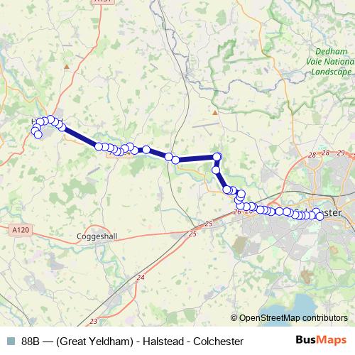 88B bus Line Map