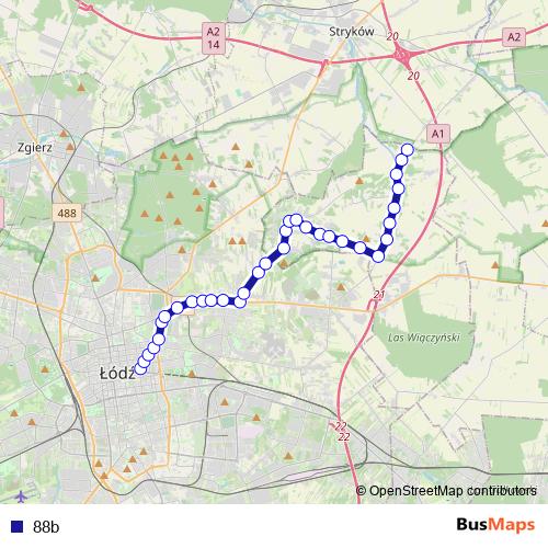 88b bus Line Map