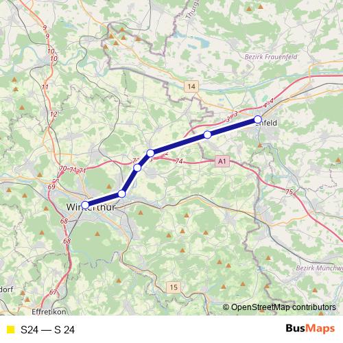 S24 rail Line Map