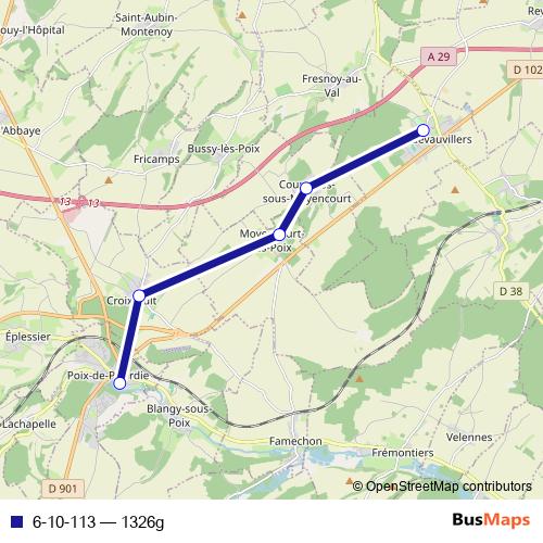 6-10-113 bus Line Map