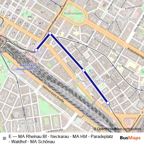 E tram Line Map
