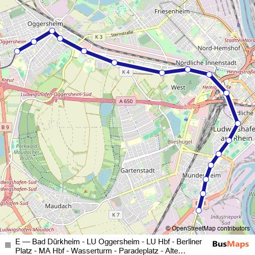 E tram Line Map