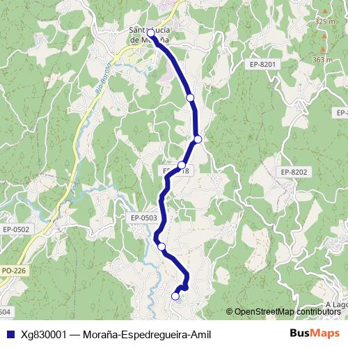 Xg830001 bus Line Map
