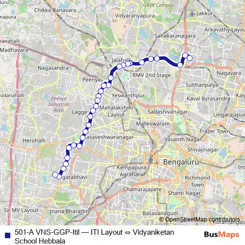 501-A VNS-GGP-Itil bus Line Map
