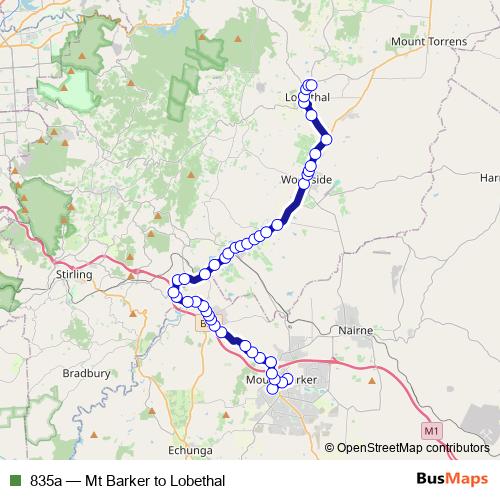 835a bus Line Map