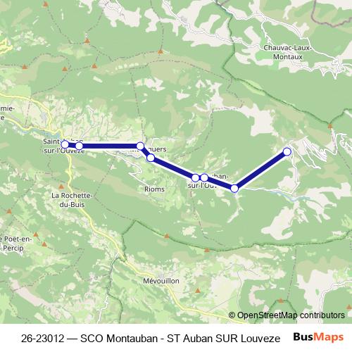 26-23012 bus Line Map