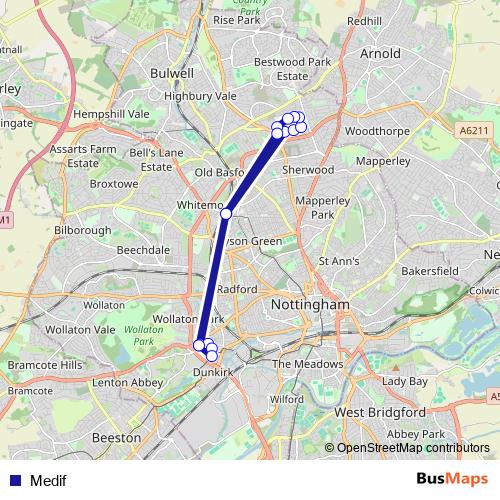Medif bus Line Map