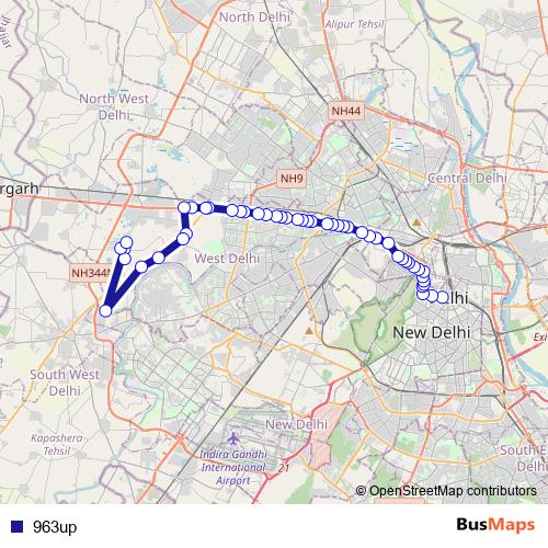 963up bus Line Map