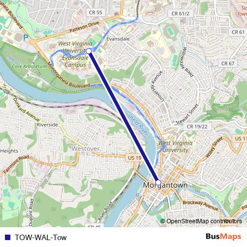 TOW-WAL-Tow tram Line Map