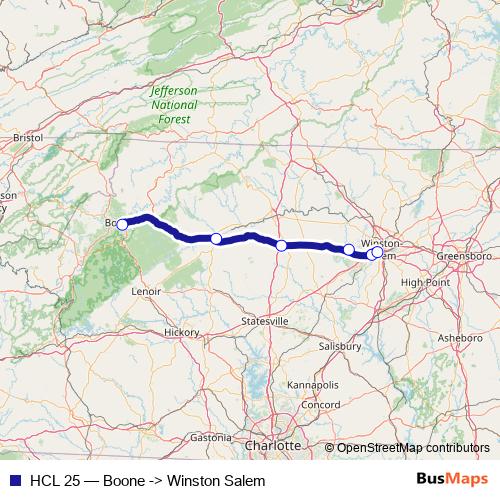HCL 25 bus Line Map