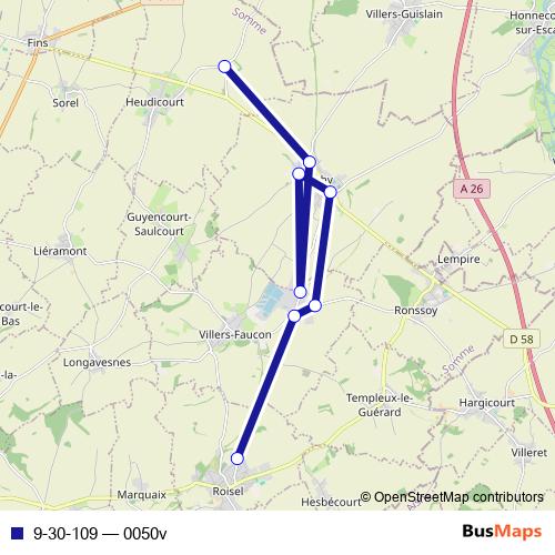 9-30-109 bus Line Map