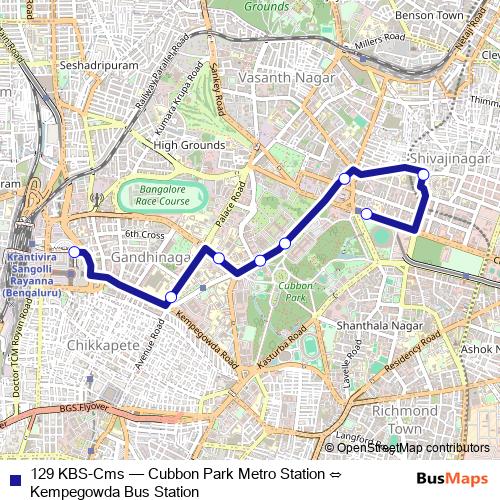 129 KBS-Cms bus Line Map