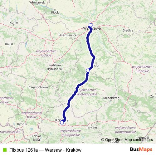 Flixbus 1261a bus Line Map